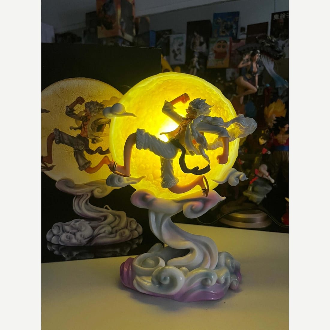 Anibox Action Figure with LED Moon Lamp Backdrop - 35cm