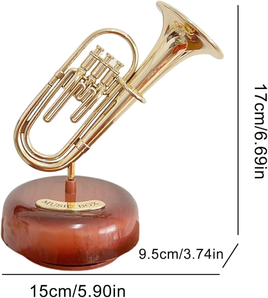 Anibox Winsome Collection Tuba Music Box Musical Decorative Showpiece