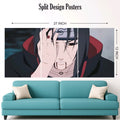 Anibox Split Design Poster Set of 3 – Anime Wall Decor  | 27 x 12 Inch Premium Matte Finish