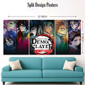 Anibox Split Design Wall Poster Set of 3 – 27x12 Inch