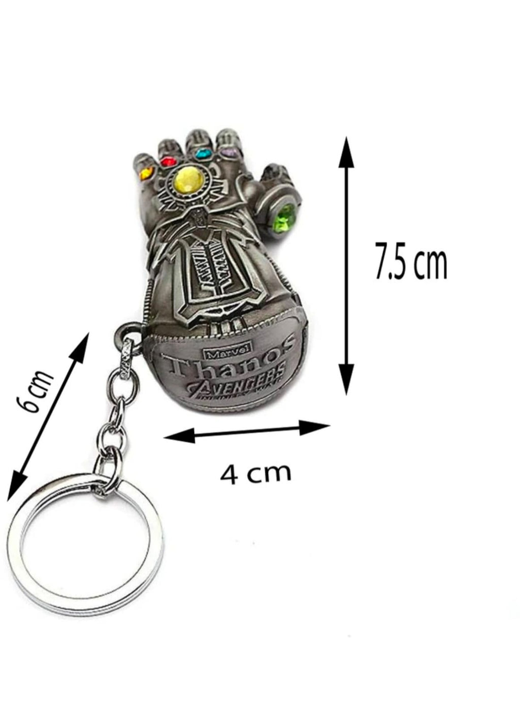 Anibox Metal Keychain - 3D Silver Hand