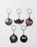Anibox Metallic Superhero Rotating Spinner Keychain Combo