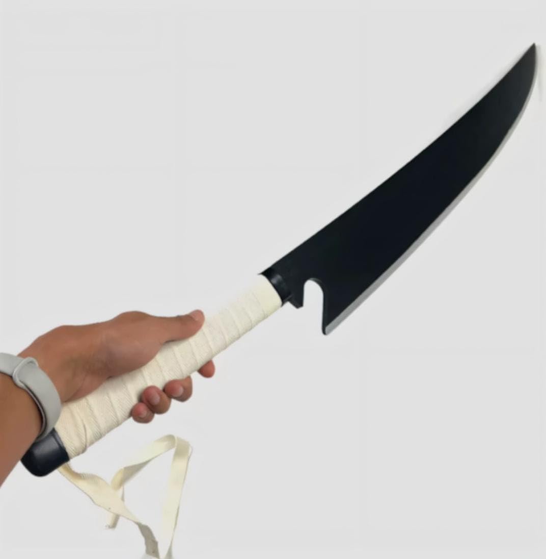 Wooden Katana, Japanese Style, Black with Red Wrap Handle, Ambidextrous Grip, 104cm