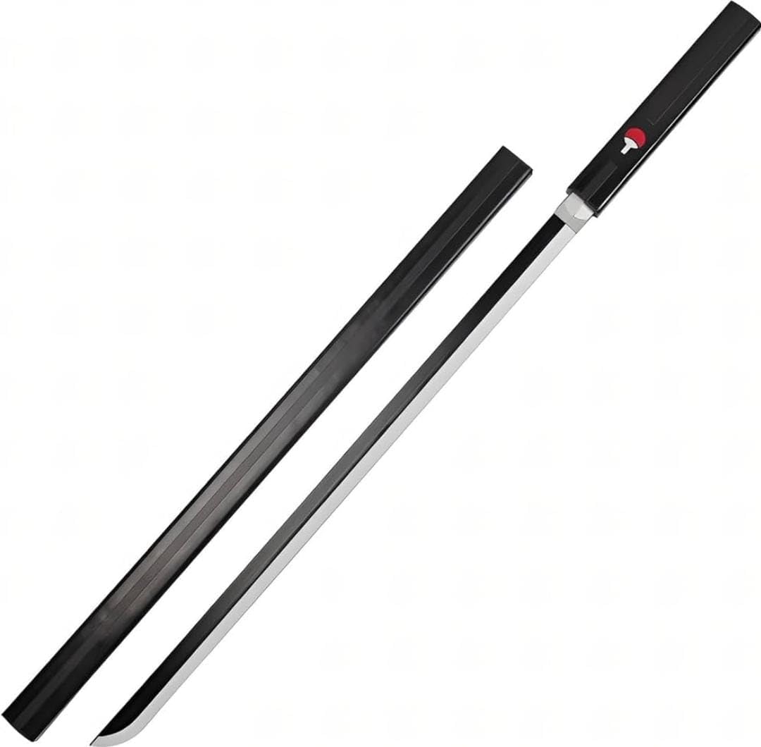 Black Wooden Katana, Japanese Style, Ambidextrous Grip, 104cm