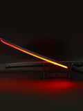 LED Wooden Katana Sword, Black Handle, Japanese Style, Fully Assembled, 104cm