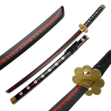 Black Wooden Katana, Three-Sword Style, Fully Assembled, Heavy Quality, 104cm
